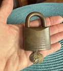 Vintage antique Corbin Metal Padlock Lock W  Key