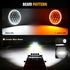 9inch Round Dual Color Led Driving Work Light Fog Lamp Drl Truck Offroad Utv 4wd