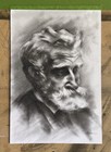 Original Art Drawing Charcoal Portrait Sargent Study