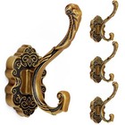  Pcs Vintage Coat Hooks Decorative Towel Hooks For Bathrooms 4 Antique Gold