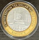 Binion s Las Vegas  10 Silver Strike Token 2008 Casino Marquee New Case