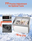 Vevor Commercial Ice Cream Display Case 9 3 Cu ft Chest Freezer 3 Wire Baskets