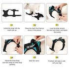 Service Dog Harness  Reflective Dog Vest Harness With 5 Pcs Patches  Adjustable