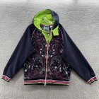 Vtg Artful Dodger Hoodie Womens 2xl Navy Embroider St Giles 7 Dials Sweatshirt