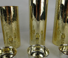 Candle Holders Tea Light Gold-flecked Mercury Glass Wedding Decor   4 Pc 