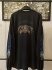Vintage 2006 Harley Davidson Blue Flame Long Sleeve T-shirt Size 2xl