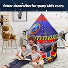 Rocket Ship Kids Play Tent Indoor Outdoor Pop Up Tent  Kid Playhouse Convenientl