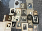 Lot Of 20 Antique Vintage Portrait Photographs Photos B w In Cardboard Frames