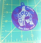 Alaska Foil Sticker - Totem Style Graphic Totemic Killer Whale Tlingit Word K  et
