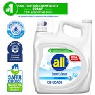 All Free Clear Liquid Laundry Detergent  184 5 Oz   123 Loads