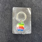 Apple Computer Rainbow Logo Keychain Key Chain Vintage