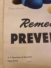 Vintage Smokey Bear Poster 1947 Original Prevent Forest Fires Praying Smokey