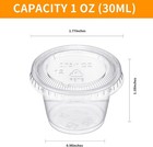 1000 Pieces 1 Oz Containers With Lids 1 Oz Portion Cups Disposable Souffle Cups