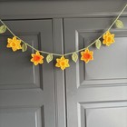 New          one Handmade Crocheted Daffodils Bunting garland           