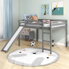 Full Size Loft Bed With Slide   Ladder Wood Bed Frames Modern Bedroom Furnitures