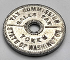Washington State Sales Tax Commission Token As Shown Vintage 1946-51 Free Ship 