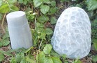 Poly Plastic 2 Piece Mushroom Garden Mold Plaster Concrete Mould 9 5 h X 6  W