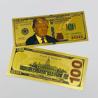 Donald Trump Authentic 24kt Gold Plated Commemorative  100 Bank Note  3pk 