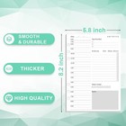 Undated Daily Planner Refill - A5 Planner Inserts  100 Sheets 200 Pages  6 Ho   