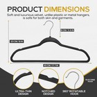 50 Pack New Premium Quality Velvet Hangers Ultra Thin Non Slip Adult Felt Spa   