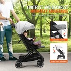 Foldable Baby Stroller Newborn Toddler Pushchair Light Gray W  Canopy