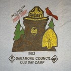 Vintage 1982 Boys Scouts Smokey Bear Sagamore Council Cub Daycamp T-shirt Size L