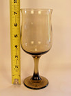 Set Of 4vintage Libbey Tawny Smoke Amber Wine-water Glasses Goblets Barware
