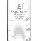 Eisco Labs 1000ml Graduated Cylinder  Class A  White Graduations  Round Base
