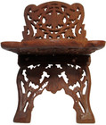 Vintage Hand-carved Wood Folding Book Holder Or Display Stand India  6