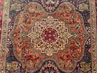 Old Blue Antique Rug 8x12 Colorful Oriental Vintage Purple Red Big Handmade 9x12