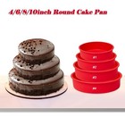 4 Packs Silicone Cake Pans  Nonstick Silicone Round Cake Molds For Baking  Si   