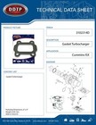 Gasket Turbocharger Cummins Isx  3102314 