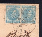 Csa  7 5c Jefferson Davis Pair On Cover 1863 Tullahoma Tn Postmark
