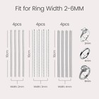 Meowoo Ring Sizers For Loose Rings  12 Pcs Coil L  Transparent Colour 