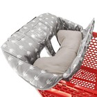 Soft Pillow Attached Waterproof 2-in-1 Baby Grocery Cart Seat Cover And High    