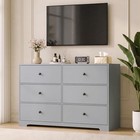 Bedroom Storage Dresser With 6 Drawers Cabinet Chest Of Drawers Wood Furniture