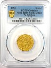 1555 Austria Salzburg Gold Ducat Coin  Certified Pcgs Uncirculated Detail Unc Ms
