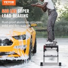 Vevor Aluminum Step Folding Work Platform Drywall Ladder 660lbs Non-slip Bench
