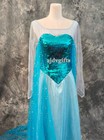 Elsa Dress For Women Girls     Frozen Princess Elsa Costume With Cloak  Handmade C