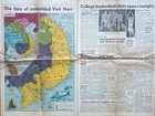 Rare Vintage Dec 6  1967 Palo Alto Times Full-page Vietnam Map   Classic Comics