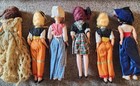 Vintage Hard Plastic Dolls Lot Of 6 Eyes Open And Close