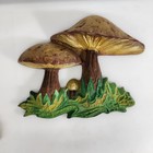 Vintage 1970s 1960s Mcm  Wall Hippie Decor Mushrooms 11   x15   