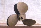 Vintage Solid Brass   Bronze Boat Michigan Propeller 409 S m c  62   9 5 