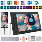 Artist Pro Graphics Drawing Tablet 10x6  Screen Battery-free Pen 12 Shortkey New