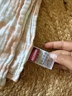 Milkbarn 11x11 Burp Muslin Blanket - Soft Pink   White  100  Cotton