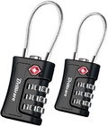 2 Pack Tsa Approved Luggage Locks  Combination Travel Cable Padlock  3-digit    