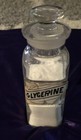 Antique Large Apothecary Glass Label Bottle Glycerine W  Original Product 1800s