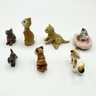 Vintage Lot Of Miniature Cats Kittens Ceramic Porcelain