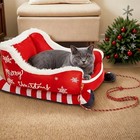 Christmas Pet Bed House     Warm Washable Cat   Dog Nest  Cozy Winter Gift