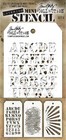 Tim Holtz Mini Layering Stencils 9pc Sets Latticework Blossom Gothi - Size Small